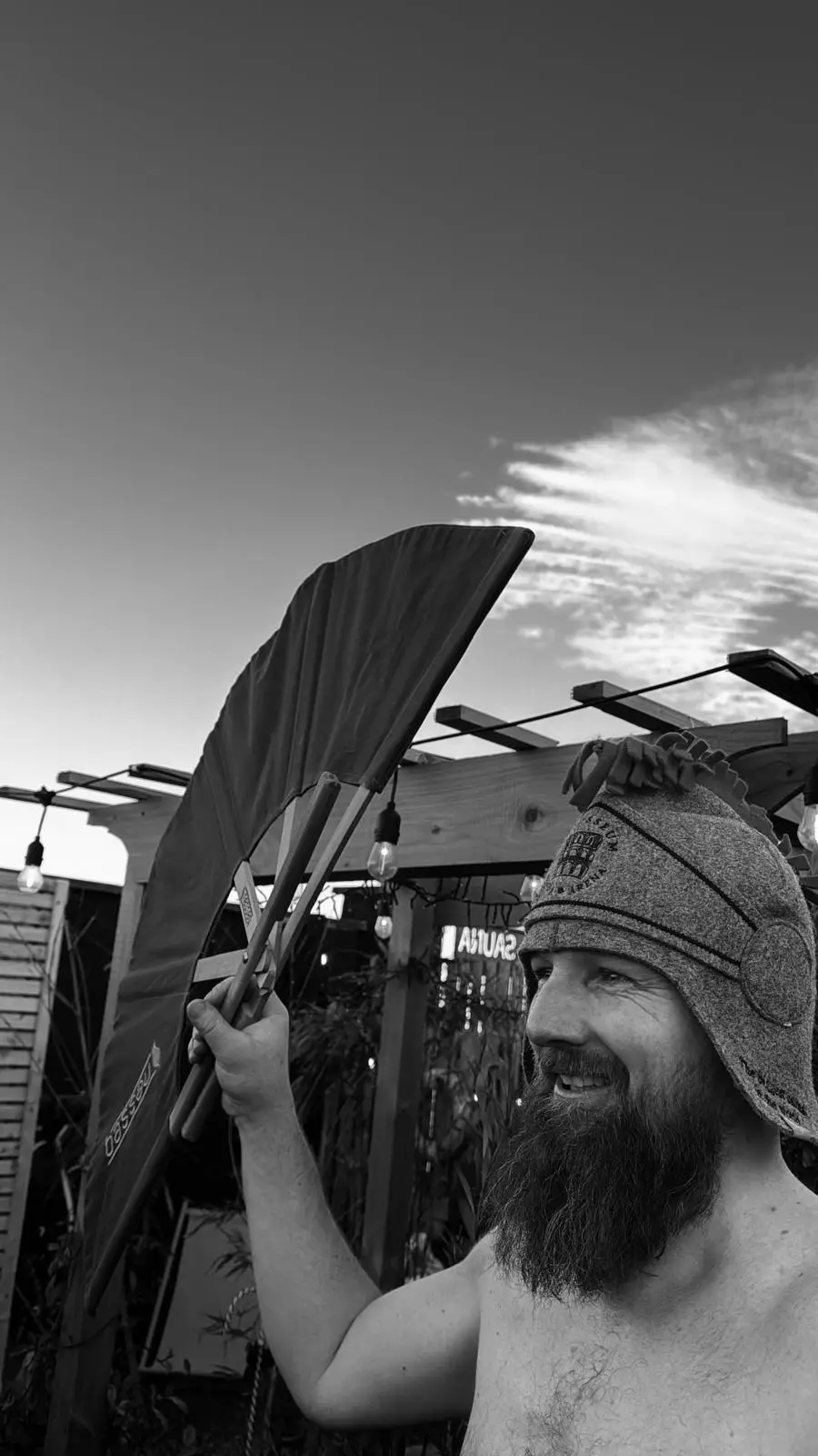 Kris, guided sauna host, at The Boat Yard Sauna in Wicklow